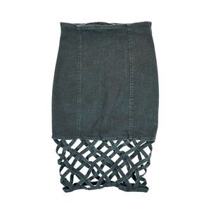 Rehab Dehim Women's Skirt‎ Size Small S - Black - Cotton/Polyester